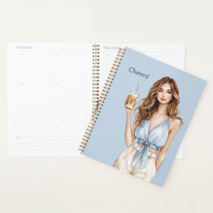 Agenda Bebida de Aplausos de Topo Azul Feminino