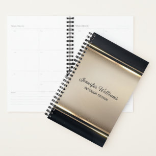 Agenda bege Elegante e preto
