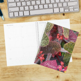 Agenda Begônia Floral Colorida e Peluda