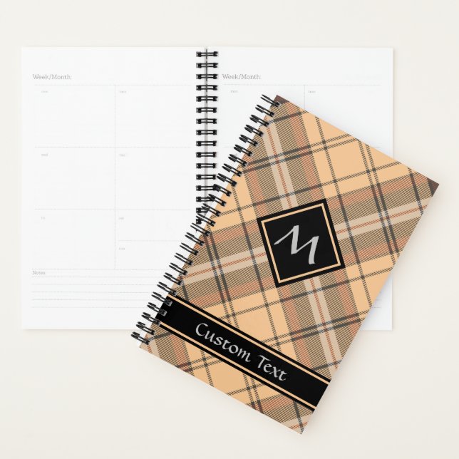 Agenda Beige e Brown Tartan (Exibição)