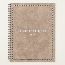 Agenda Beige Suede Leather Texture & Stitching 2026