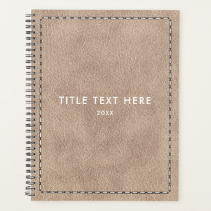 Agenda Beige Suede Leather Texture & Stitching 2026