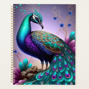 Agenda Bela Coloração Peacock Peafowl Bird Willife