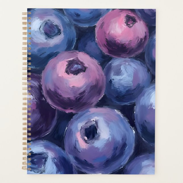 Agenda Belas Mirtilos | Pintura de Frutas (Frente)