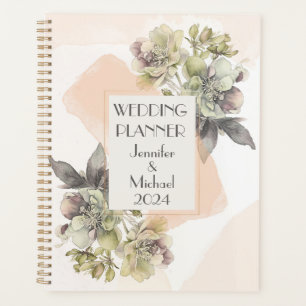 Agenda Belo buquê de flor de aquarela