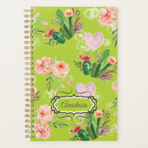 Agenda Belo Cactus Verde Floral