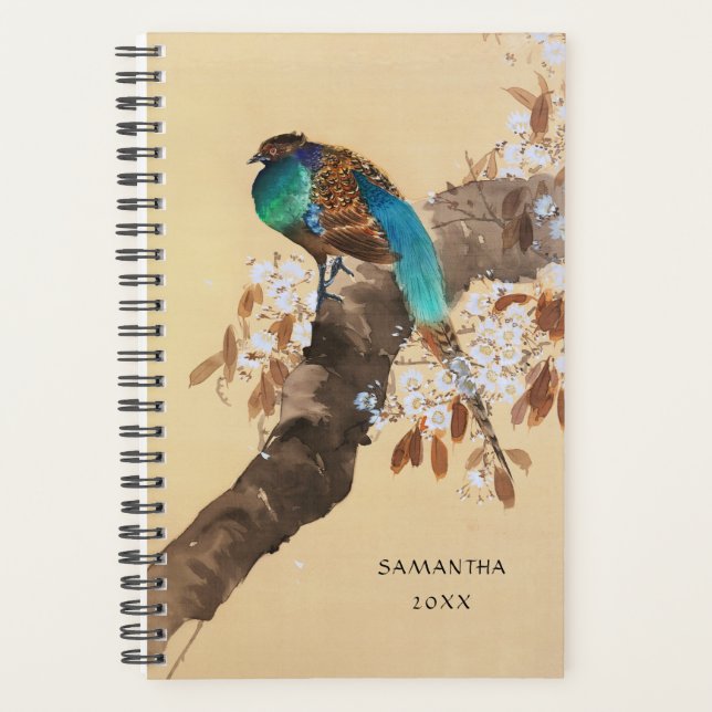 Agenda Belo faasant Blooming Tree Vintage Japonês (Frente)