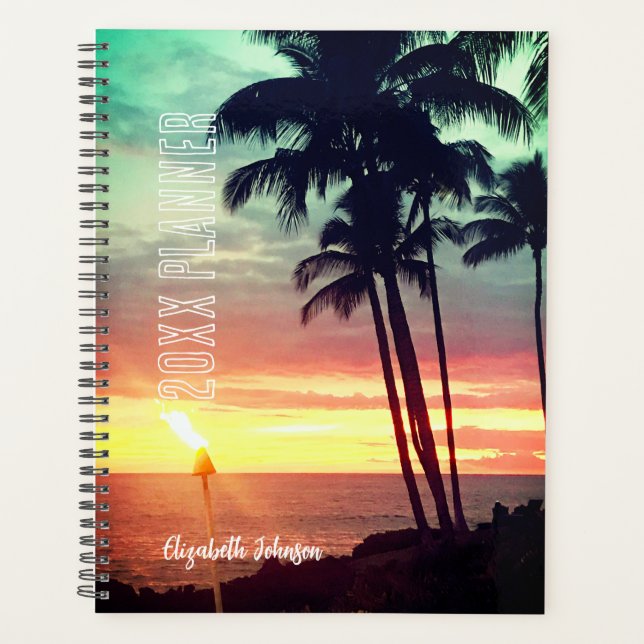 Agenda Belo Planeador do Sunset Havaiano (Frente)