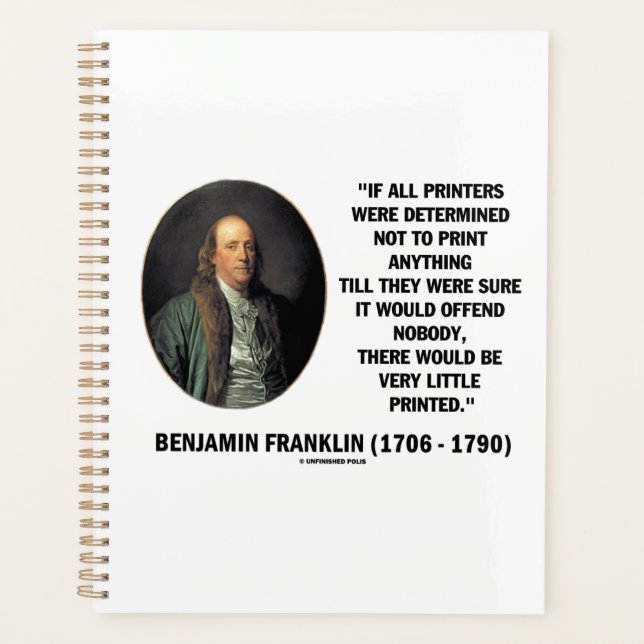 Agenda Ben Franklin Impressoras Não Para Impressão Cotaçã (Frente)