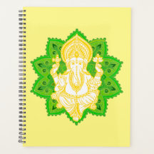 Bênção Amarelo e Verde Lord Ganesh Planner