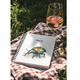 Agenda Besouro Iridescente em Aquarela, personalizado