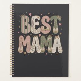 Agenda Best Mama Bookish Floral Literary Design