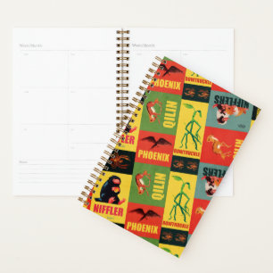 Agenda Bestas Fantásticas Padrão de Vintage