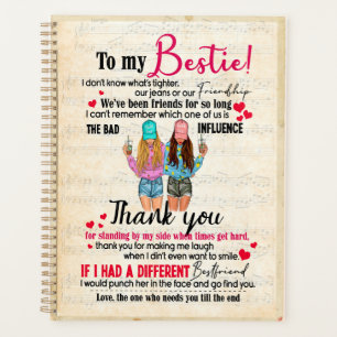 Agenda Bestie Gifts Carta À Minha Bestidade, Muito Obr