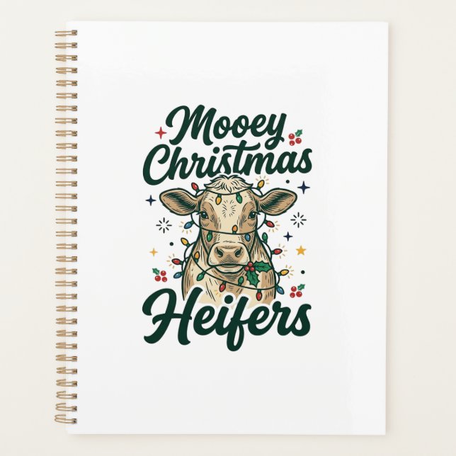 Agenda Bezerros Natal Mooey Design Natal de Vaca Engraçad (Frente)