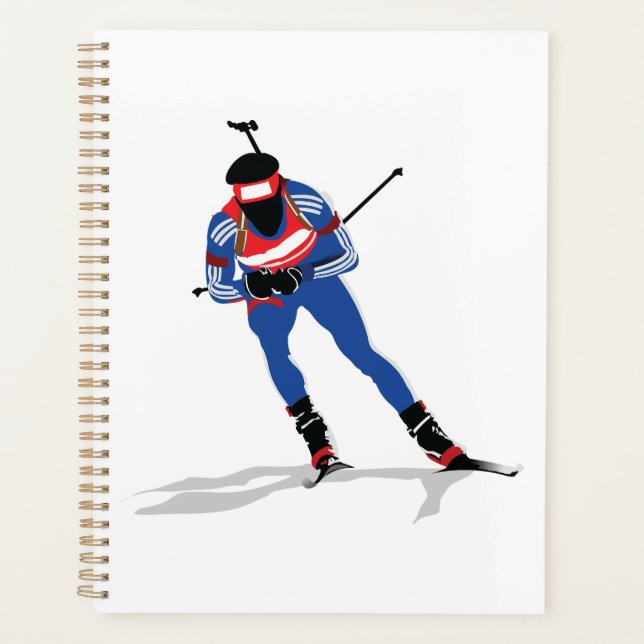 Agenda Biathlon Skier Winter Sports Athlett em ação (Frente)