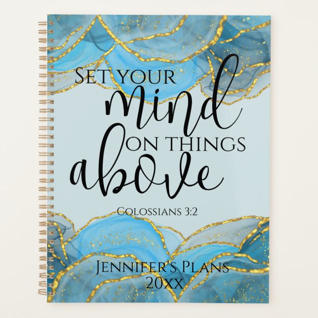 Agenda Bíblia Cristã Versa Tinta Elegante Moderna (Frente)