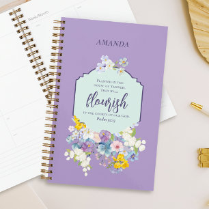 Agenda Bíblia Floral de Pastel de Aquarelas Verso Persona