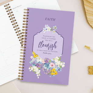 Agenda Bíblia Floral de Primavera de Aquarela Verso Perso