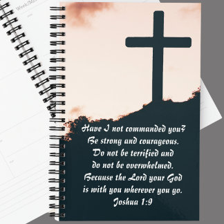 Agenda Bíblia Personalizada da Cruz Cristã Verse Joshua 1