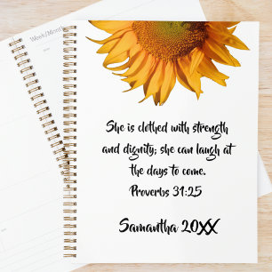 Agenda Bíblia Verse Proverbs 31:25 Citação Personalizada
