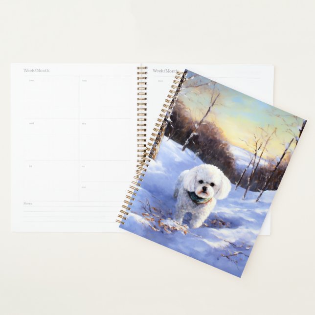 Agenda Bichon Frise Deixe-A Neve Natal (Exibição)