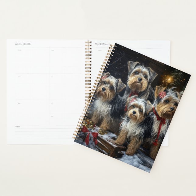 Agenda Biewer Terrier Snowy Sleigh Decor de Natal (Exibição)