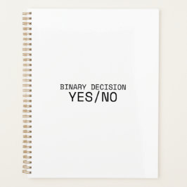 Agenda Binary Decision Yes No 2026 Minimalist Daily Plann