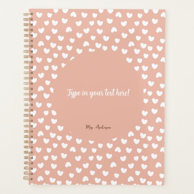 Agenda binder personalizado, vinculador boho, boho padrão (Frente)