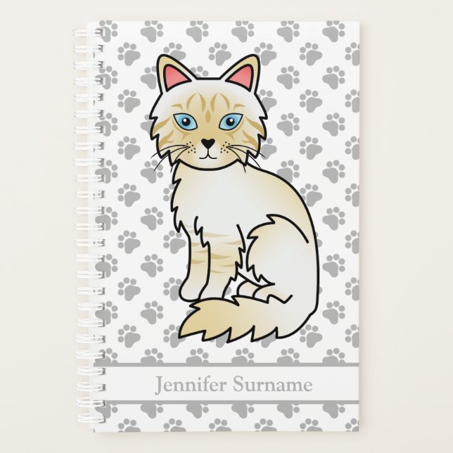 Agenda Birman/Ragdoll Pontos de Creme Tabby E Patinhas &  (Frente)
