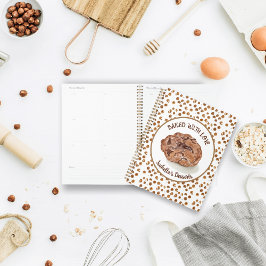 Agenda Biscoitos de Chocolate Chip com Aguarela Assados c