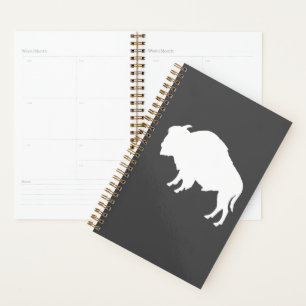 Agenda Bison Silhouette Selvagem Branca