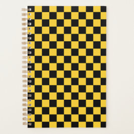 Agenda Black and gold checkerboard pattern