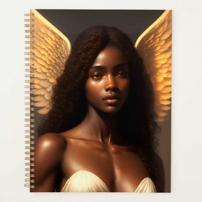 Agenda Black Angel Woman Angelcore Art (Frente)