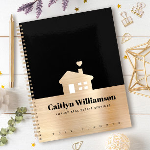 Agenda Black Gold Foil Imobiliária Broate House