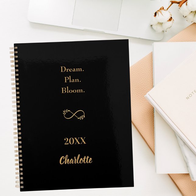 Agenda Black gold motivational quote 2026 (Criador carregado)