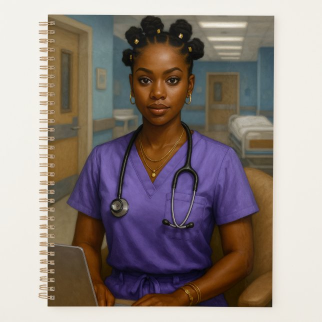 Agenda Black Nurse Yearly Planner (Frente)