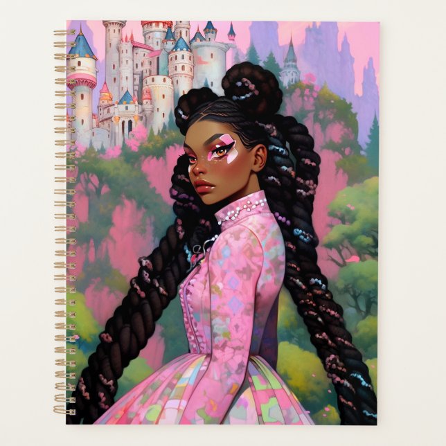 Agenda Black Princess Fantasy Art (Frente)