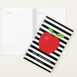 Agenda Black Stripes, Professora Personalizada Da Apple V