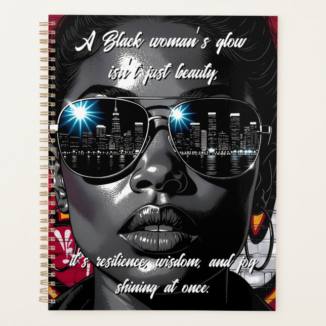 Agenda Black Women's Quote | City Skyline in Sunglasses (Frente)