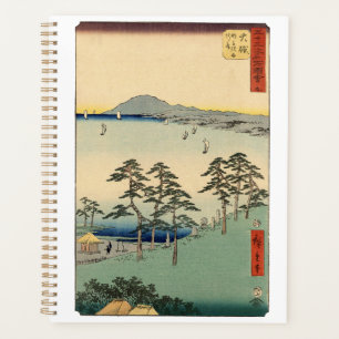 Agenda Bloco de madeira flutuante japonês Ukiyo-e