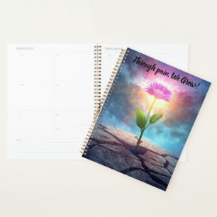 Agenda bloco de notas calendário de flores inspiradoras p