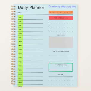 Agenda Bloco de Notas de Planeamento Diário de Escolas e 
