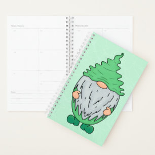 Agenda Bloco de Notas do Bound Espiral Gnomo Verde