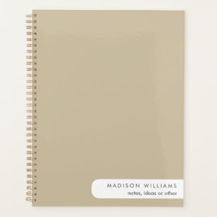 Agenda Bloco de notas personalizado bege minimalista Pe