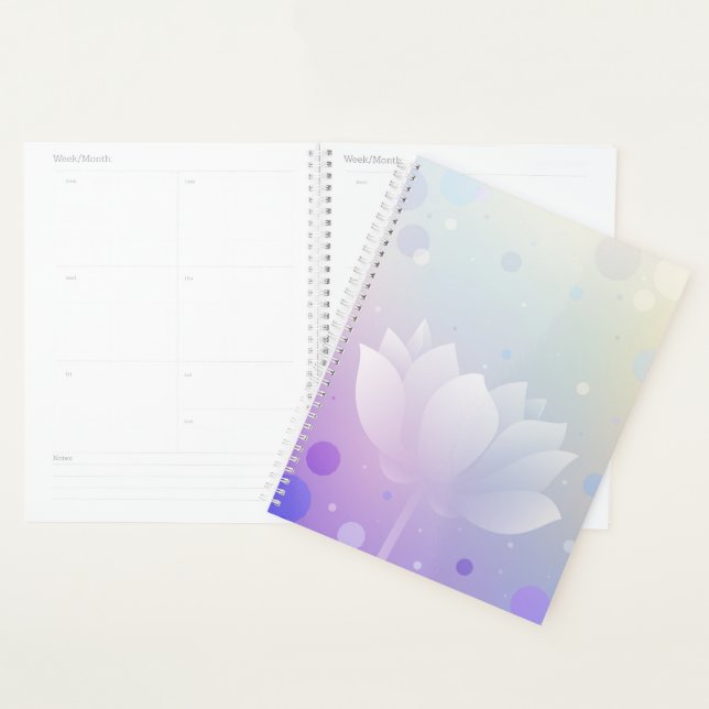 Agenda Blooming Lotus Hardcover Daily Planner (Exibição)
