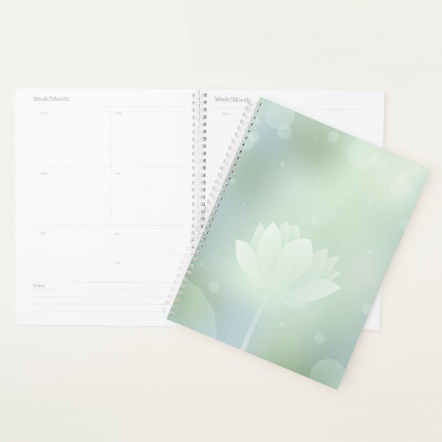 Agenda Blooming Lotus Hardcover Daily Planner (Exibição)