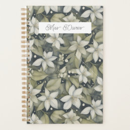 Agenda Blossomas Brancos Personalizados no Sage Calender