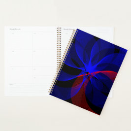 Agenda Blue Accent Rotation Geometric Spiral Planner