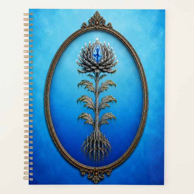 Agenda Blue Ballerina Stone Flower Notebook (Frente)